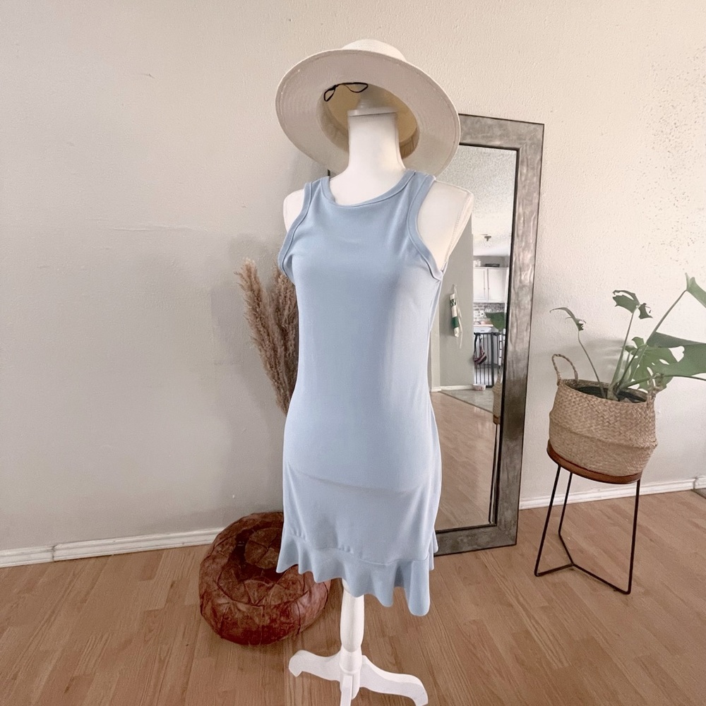 Blue ruffle dress